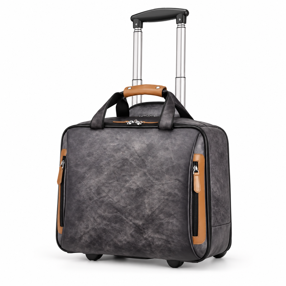 Charcoal Rolling Business Bag With Wheels-3