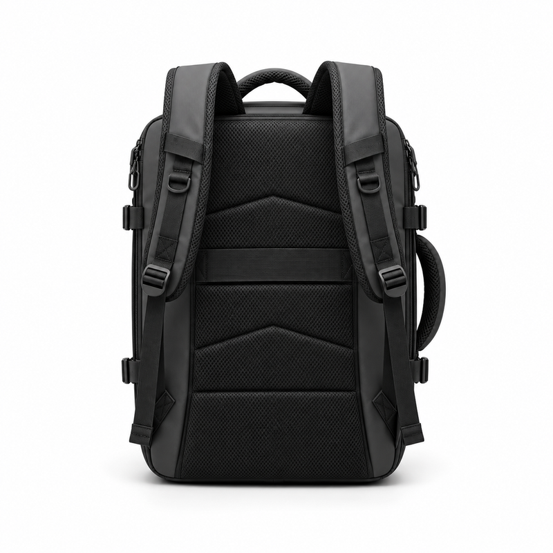 Grey Multi Compartment Travel Camera Backpack-2
