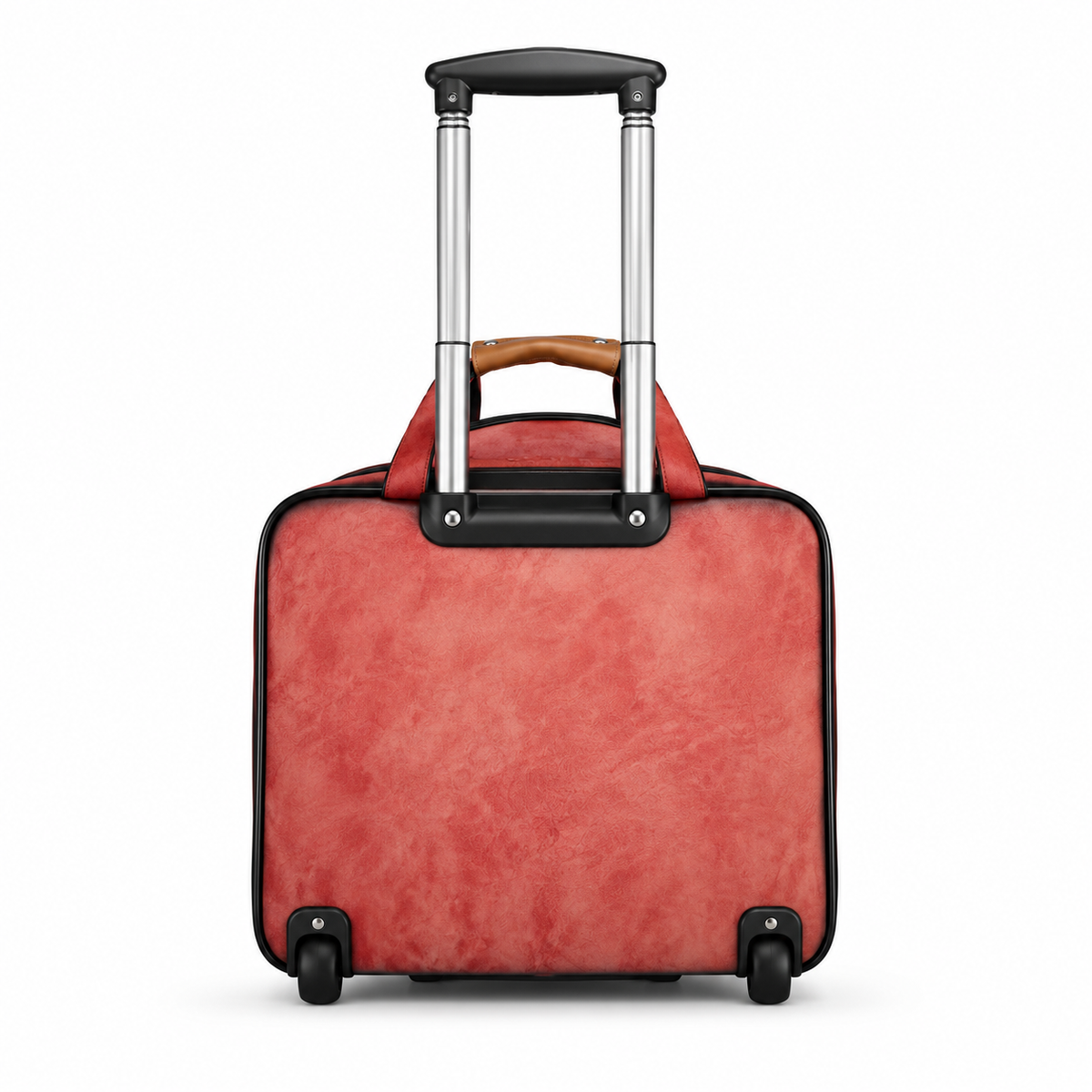Coral Textured Rolling Travel Tote Bag-3