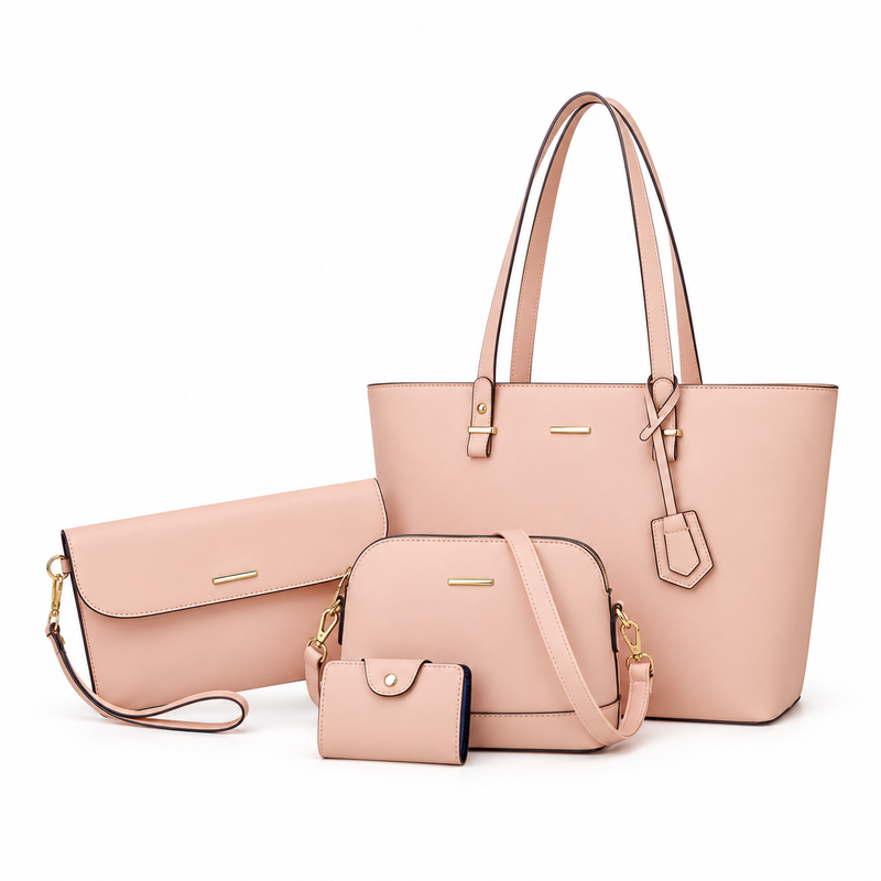 Blush Pink Four Piece Handbag Set-4