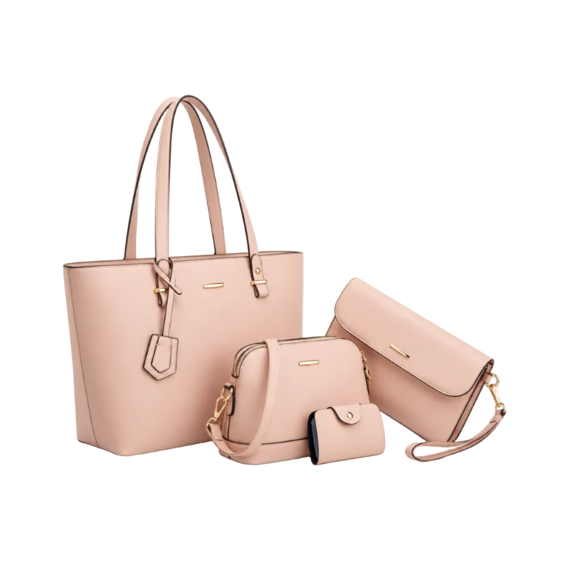 Blush Pink Four Piece Handbag Set-1