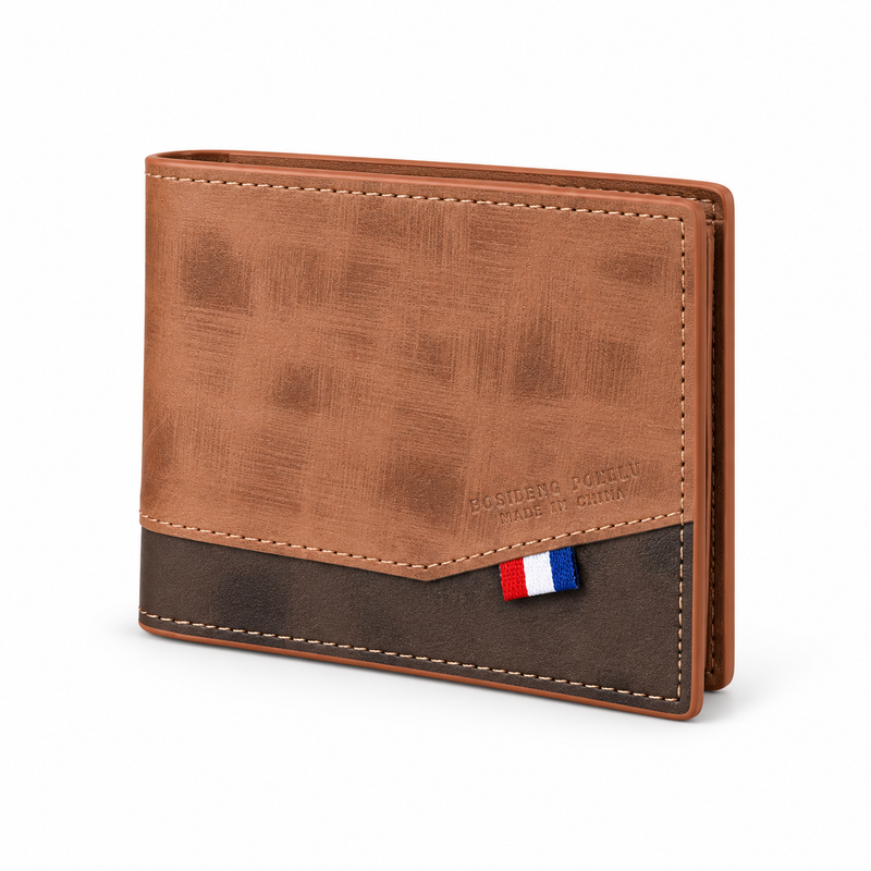 Classic Brown Textured Bifold Pocket Wallet-3