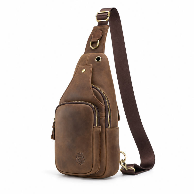 Vintage Coffee Adjustable Crossbody Sling Bag-4