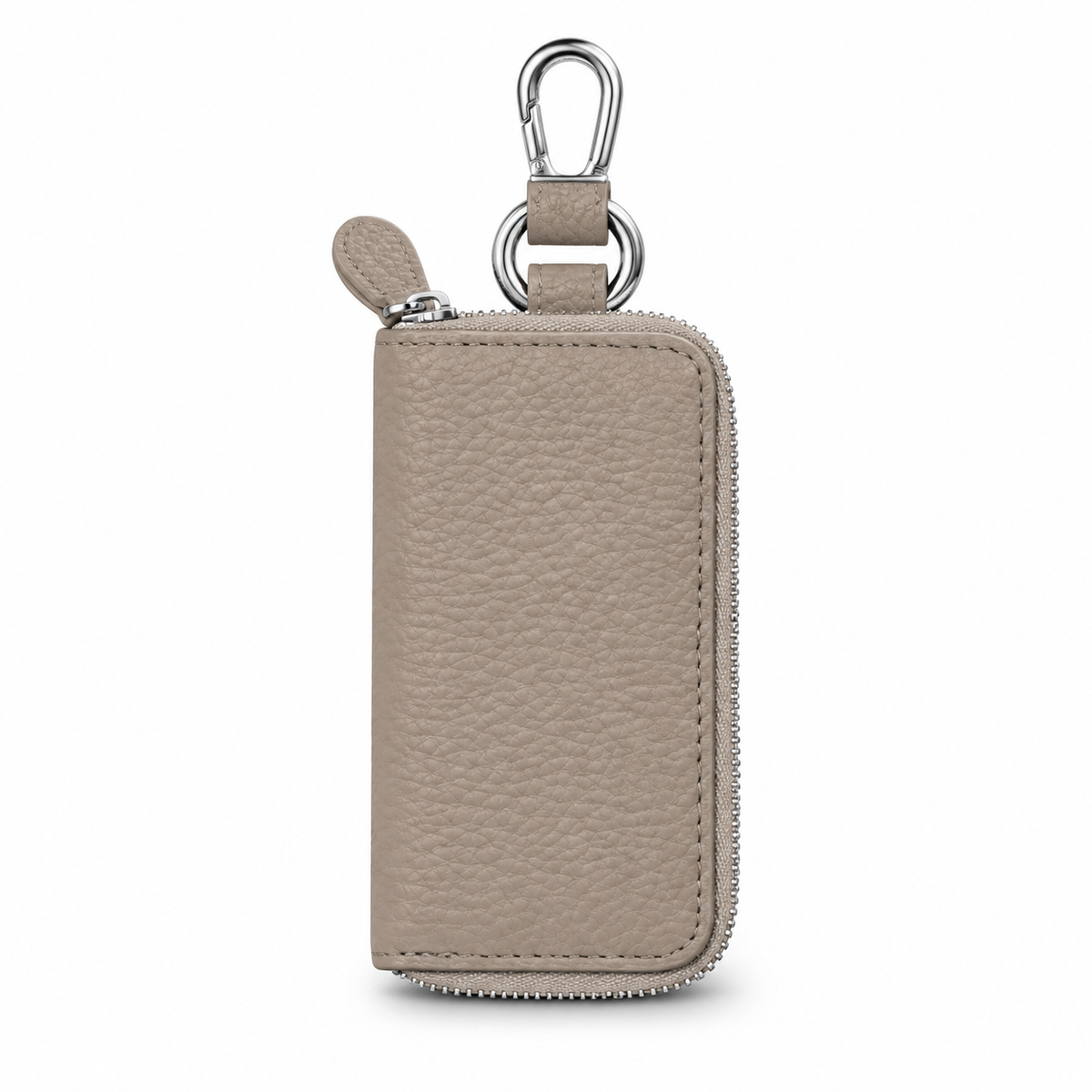 Pebbled Leather Zip-Around Key Pouch-4