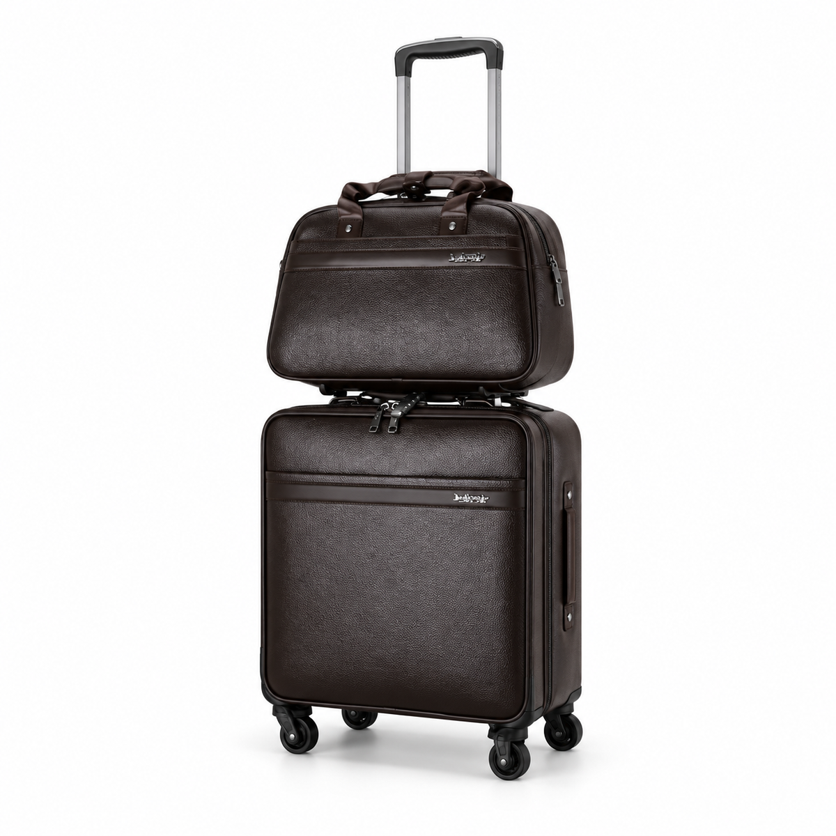 Dark Brown Trolley Suitcase Travel Set-3