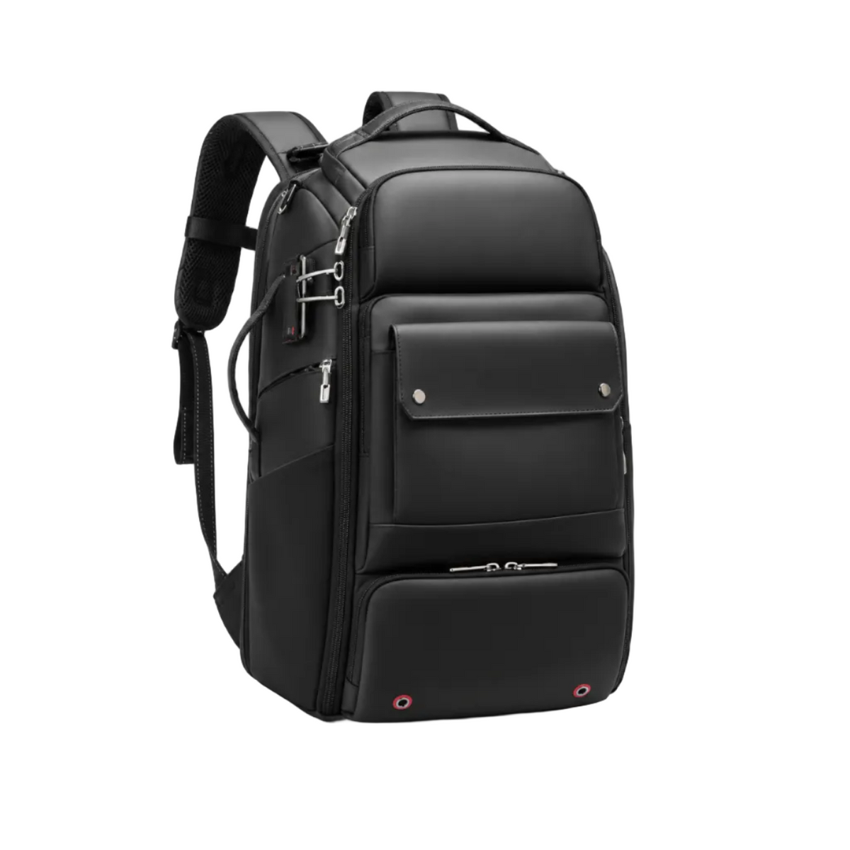 Black Camera Backpack With Padded Compartments-1