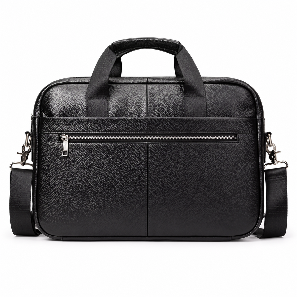 Classic Black Leather Briefcase For Professionals-2