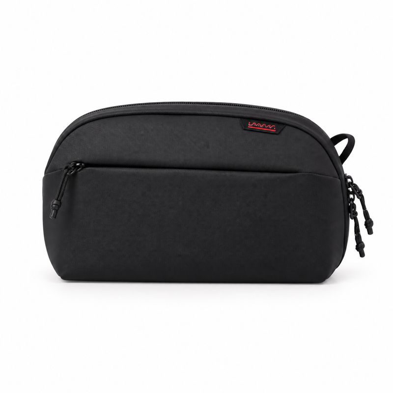 Compact Black Travel Tech Organizer Pouch-1