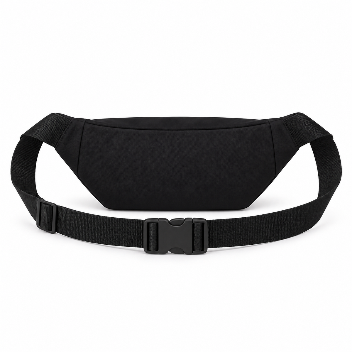 Black Waist Bag With Gold Zippers-2
