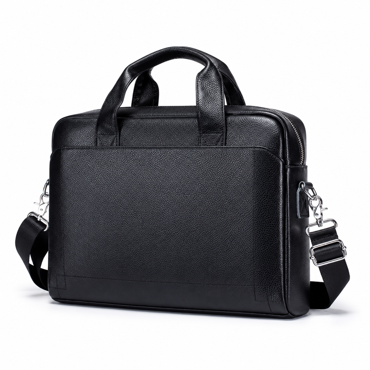 Classic Black Leather Briefcase For Professionals-3