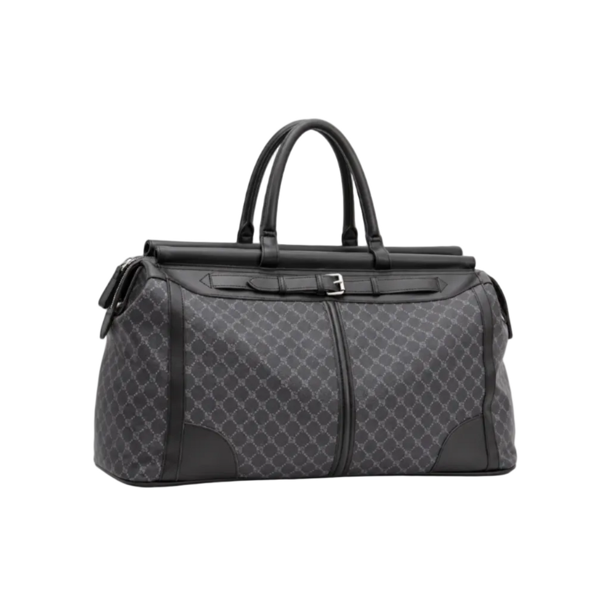 Charcoal Patterned Overnight Duffel Travel Bag
