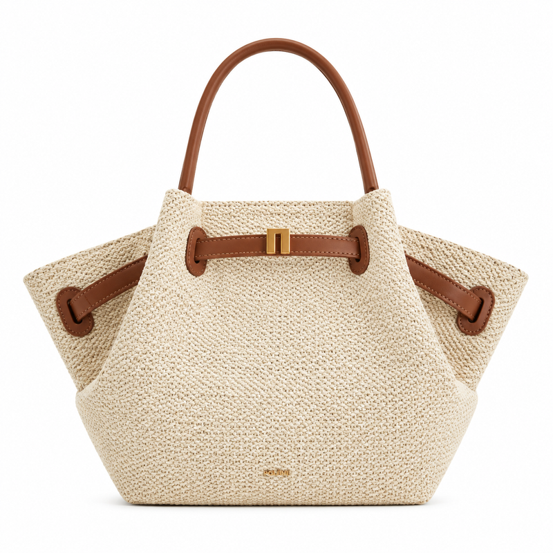 Women’s Woven Raffia Tote Bag-1