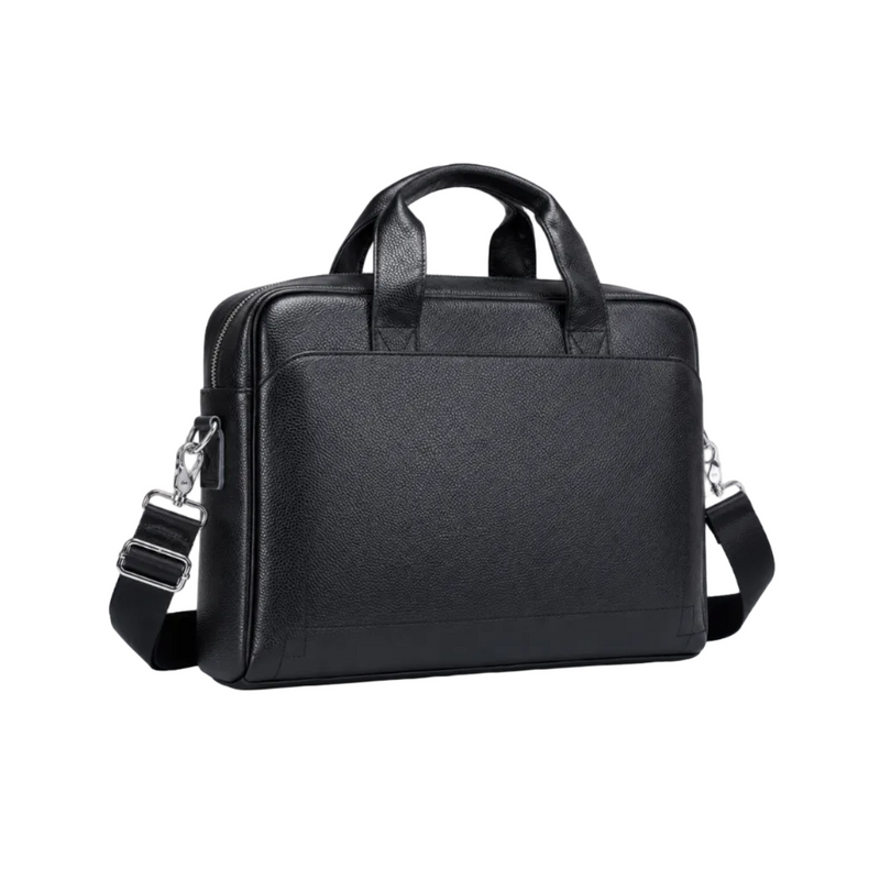 Classic Black Leather Briefcase For Professionals-1