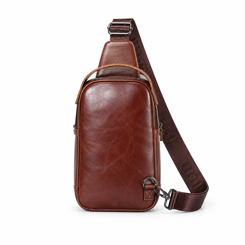 Vintage Coffee Crossbody Sling Travel Bag-2