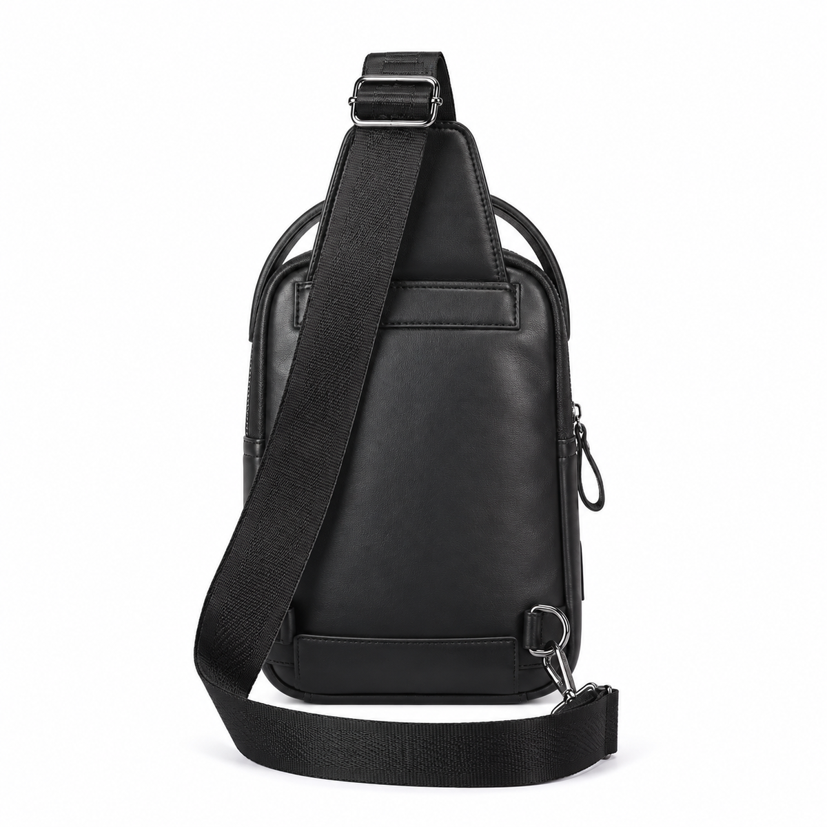 Black Sling Bag With Multiple Pockets