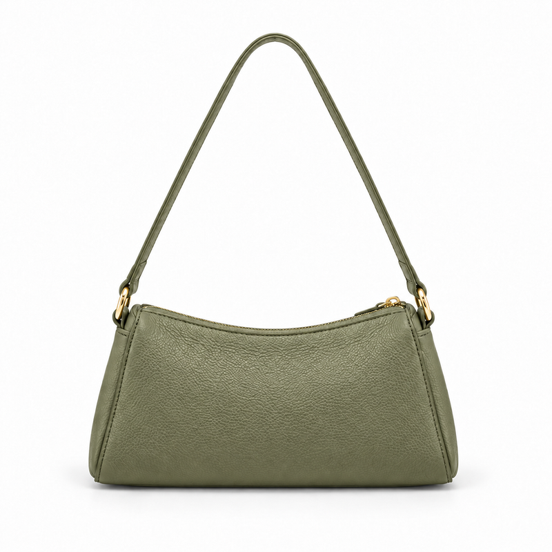 Green Bean Textured Shoulder Handbag-2