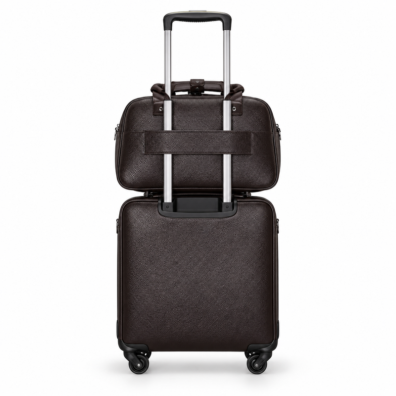 Dark Brown Trolley Suitcase Travel Set-2