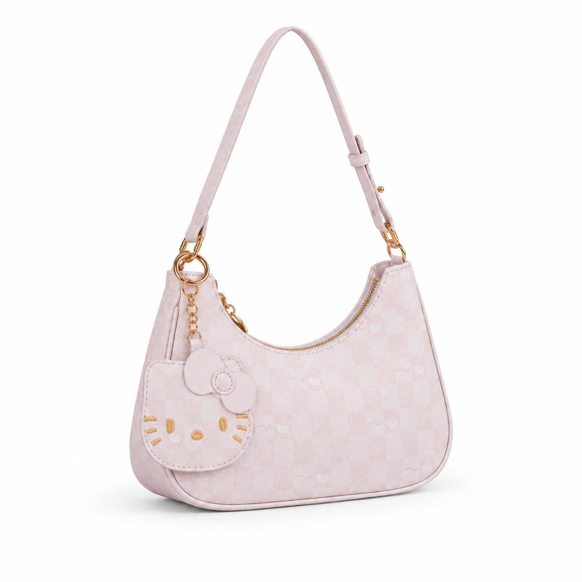 Pastel Pink Kitty Charm Shoulder Bag-1