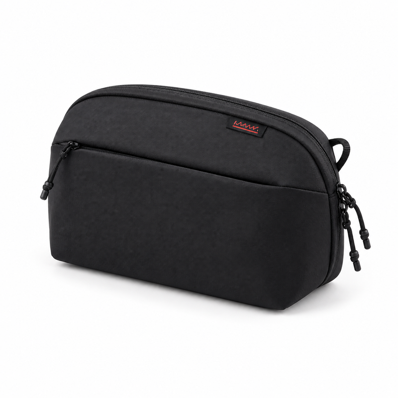 Compact Black Travel Tech Organizer Pouch-4