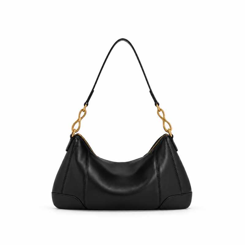 Elegant Black Hobo Shoulder Handbag Design-3