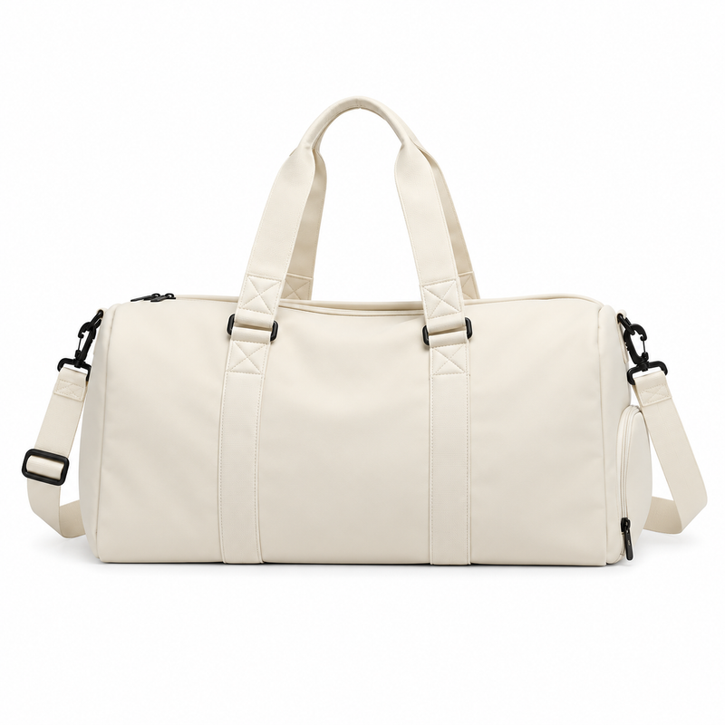 Ivory Leather Duffel Bag For Travel-2