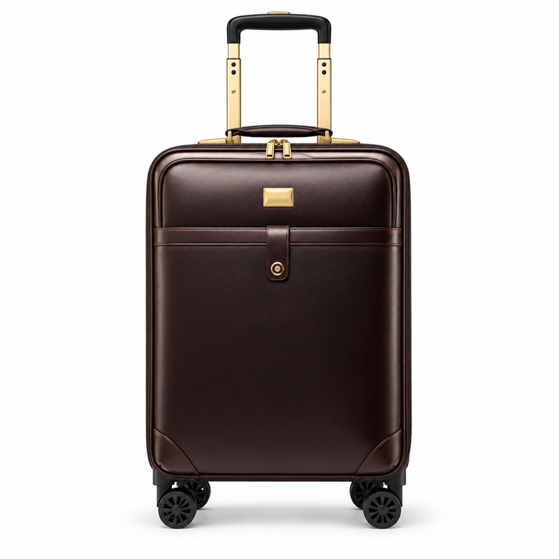 Elegant Coffee Rolling Suitcase With Wheels-3