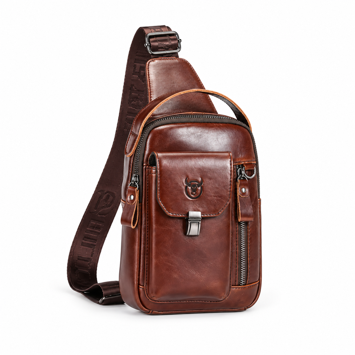 Vintage Coffee Crossbody Sling Travel Bag-1