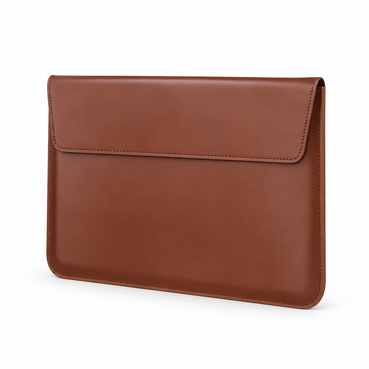 Brown Leather Envelope Style Laptop Bag-3