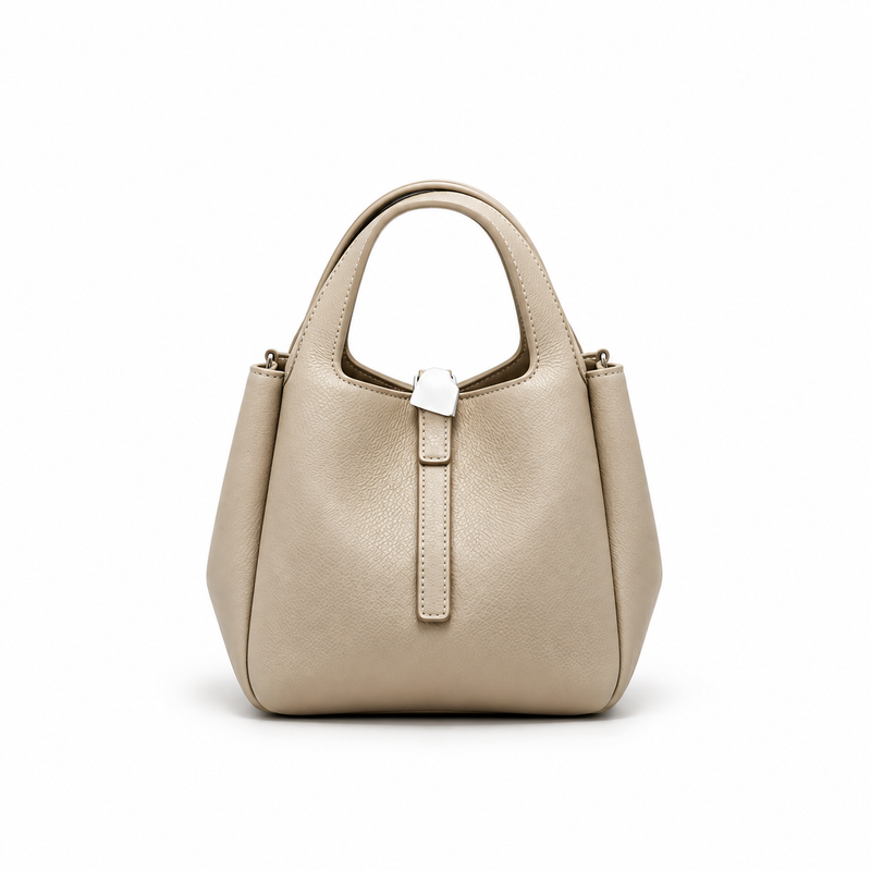 Elegant Pebbled Leather Structured Tote Handbag-2