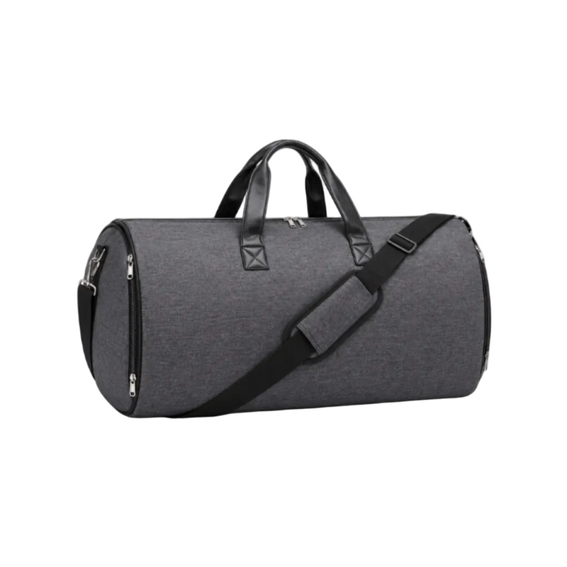 Charcoal Grey Convertible Garment Duffel Bag-1