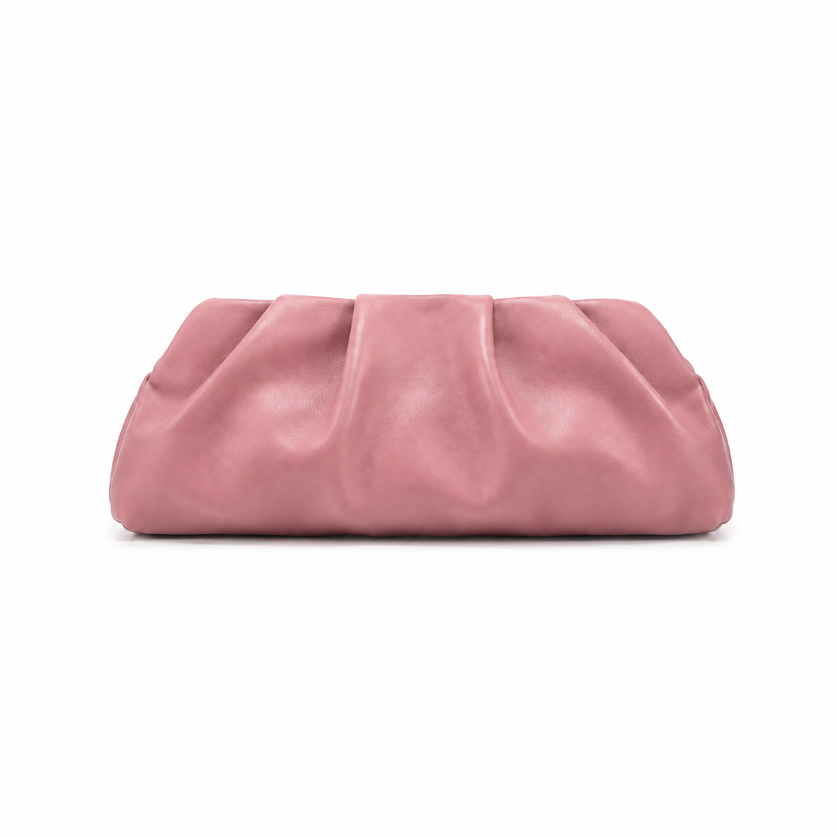 Blush Pink Ruched Cloud Clutch Bag-3