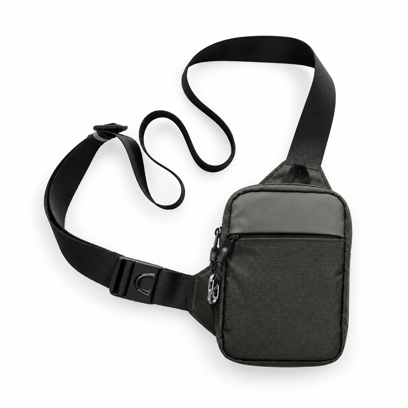 Olive Grey Compact Crossbody Sling Bag-4