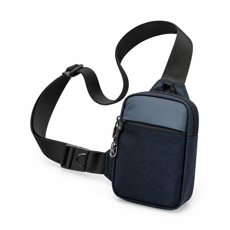 Navy Blue Compact Crossbody Sling Bag-4