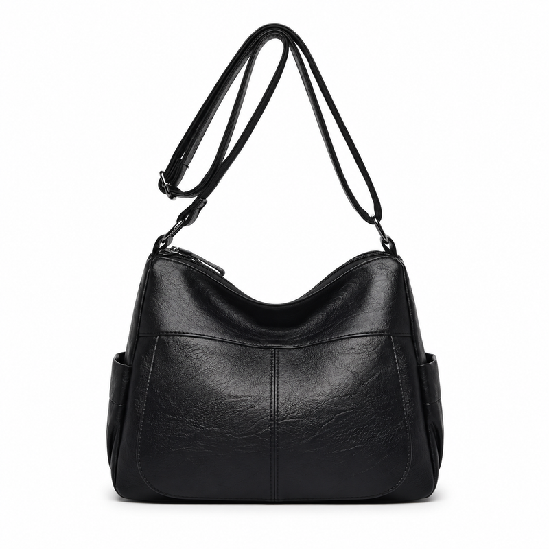 Classic Black Multi Pocket Crossbody Bag-2