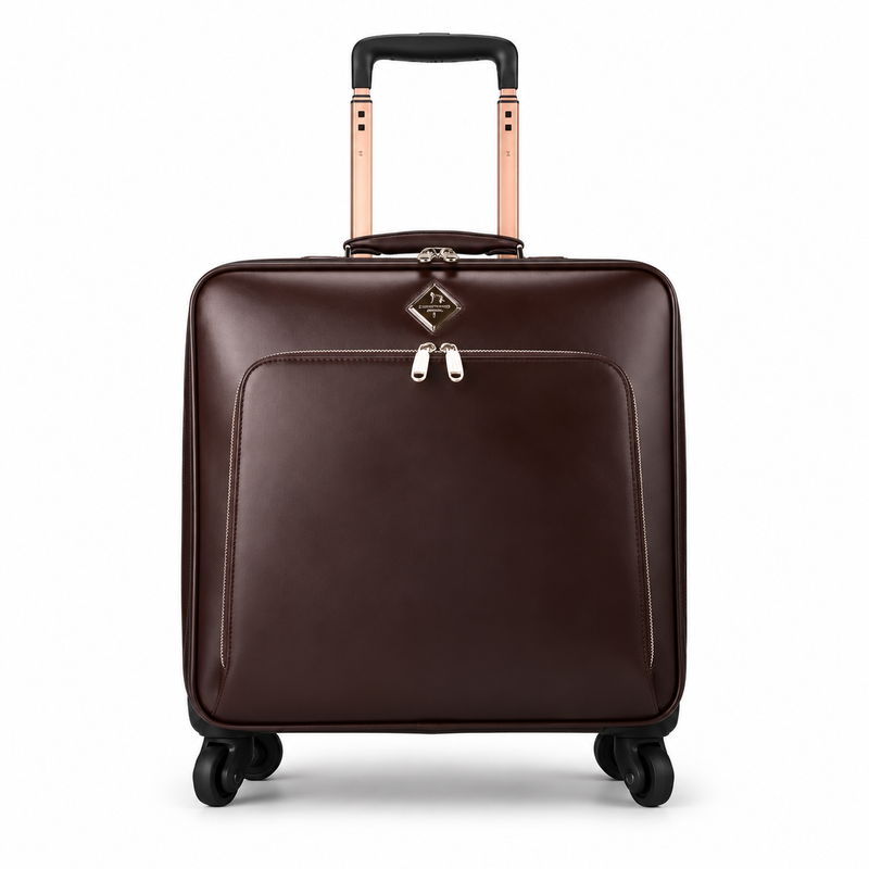 Coffee Brown Business Travel Rolling Bag-3