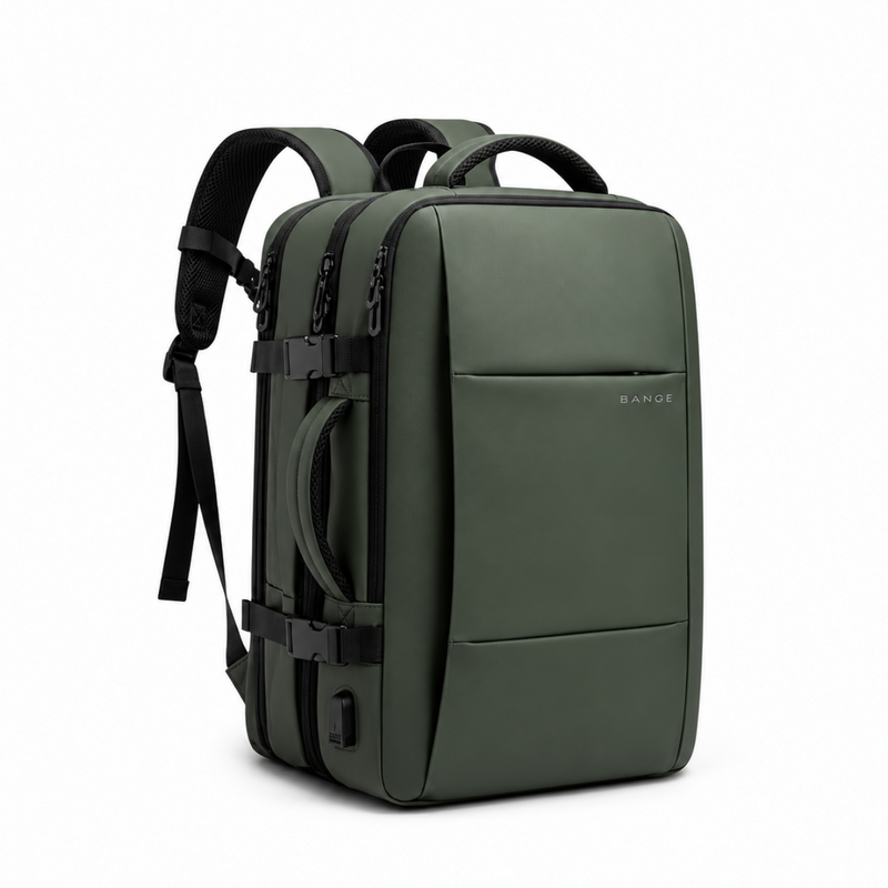 Olive Green Camera Backpack Travel Bag-1