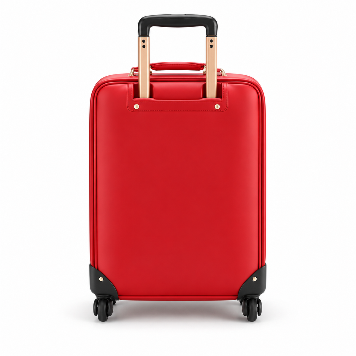 Elegant Red Rolling Suitcase With Wheels-4