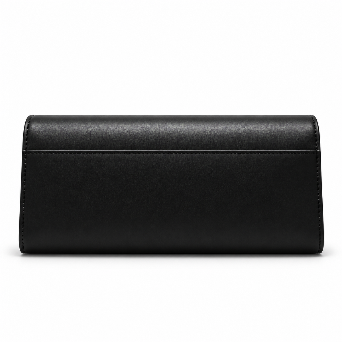 Black Evening Clutch With Gold Accent-3