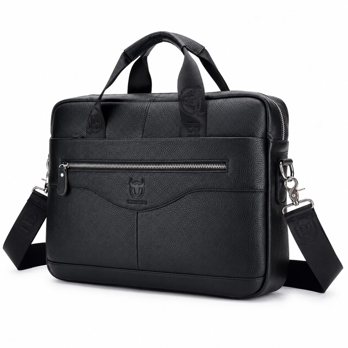 Classic Black Leather Briefcase For Professionals-3