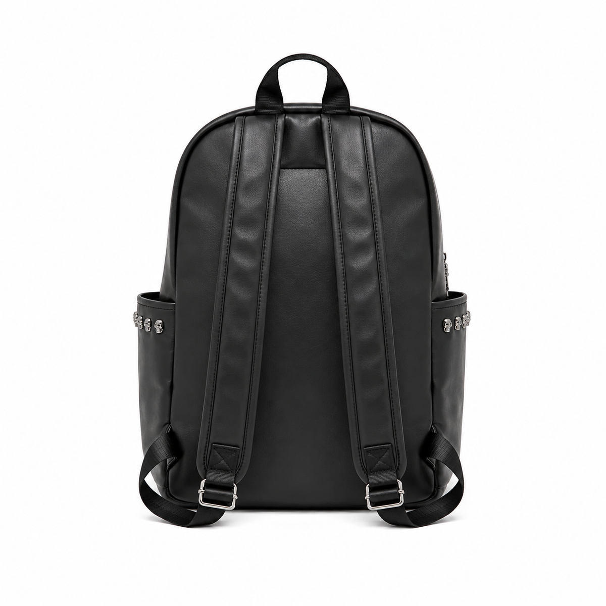 Gothic Black Skull Studded Backpack Bag-2