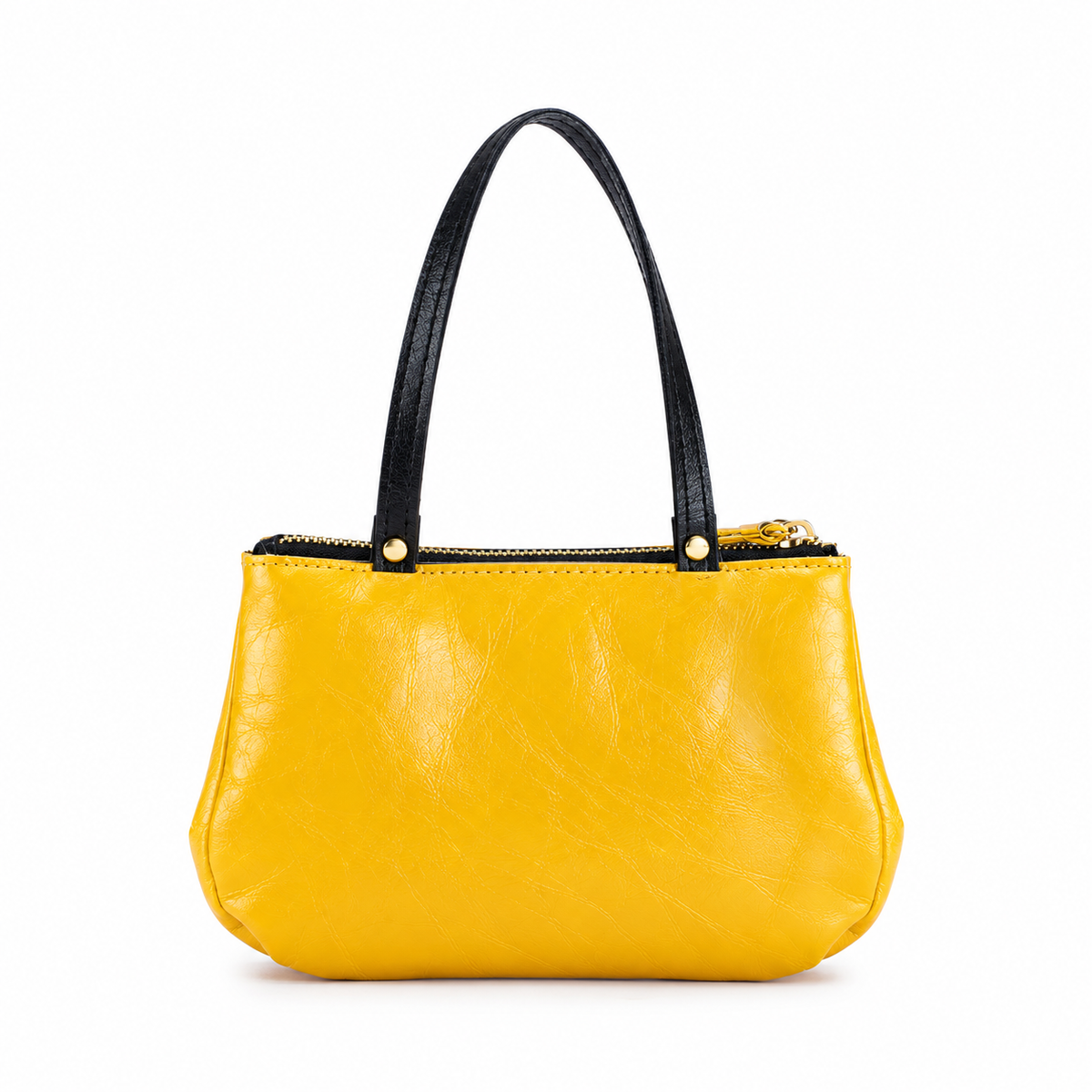 Yellow Kiss Lock Double Handle Clutch-2