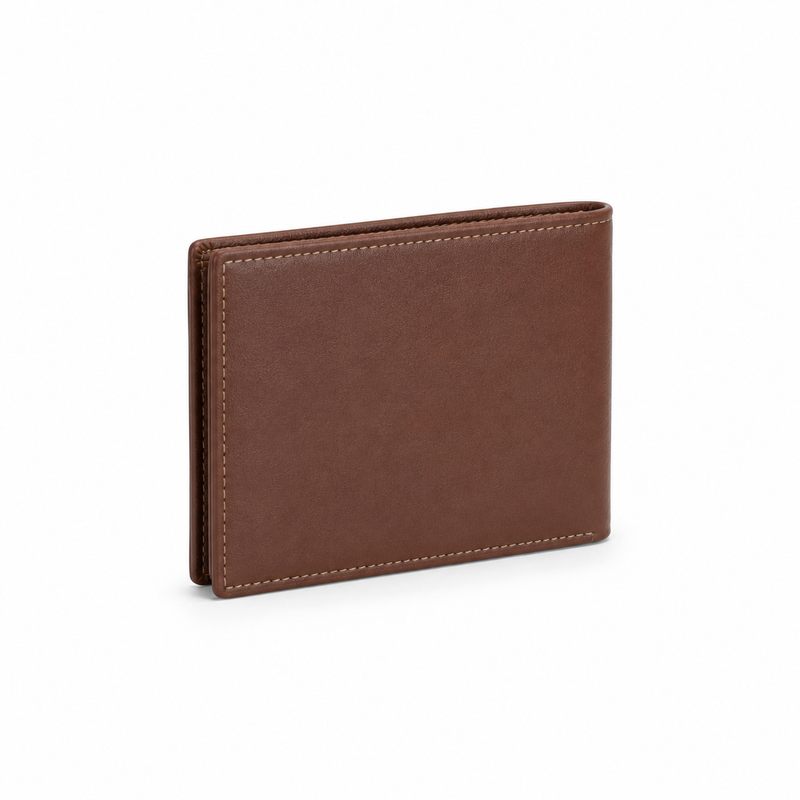 Men’s Brown Leather Bifold Card Wallet-4