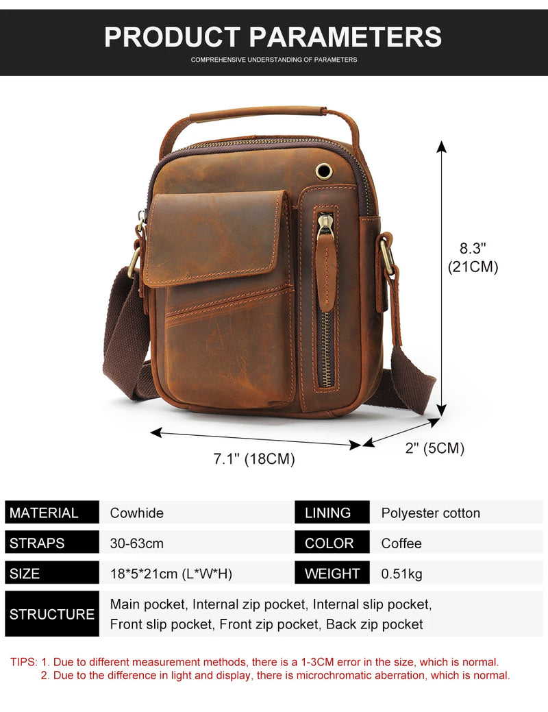 WESTAL Crazy Horse Leather Shoulder Bags for Men Crossbody Bags Purse My Order USB Charging Messenger Bags Leather Handbags Man-8