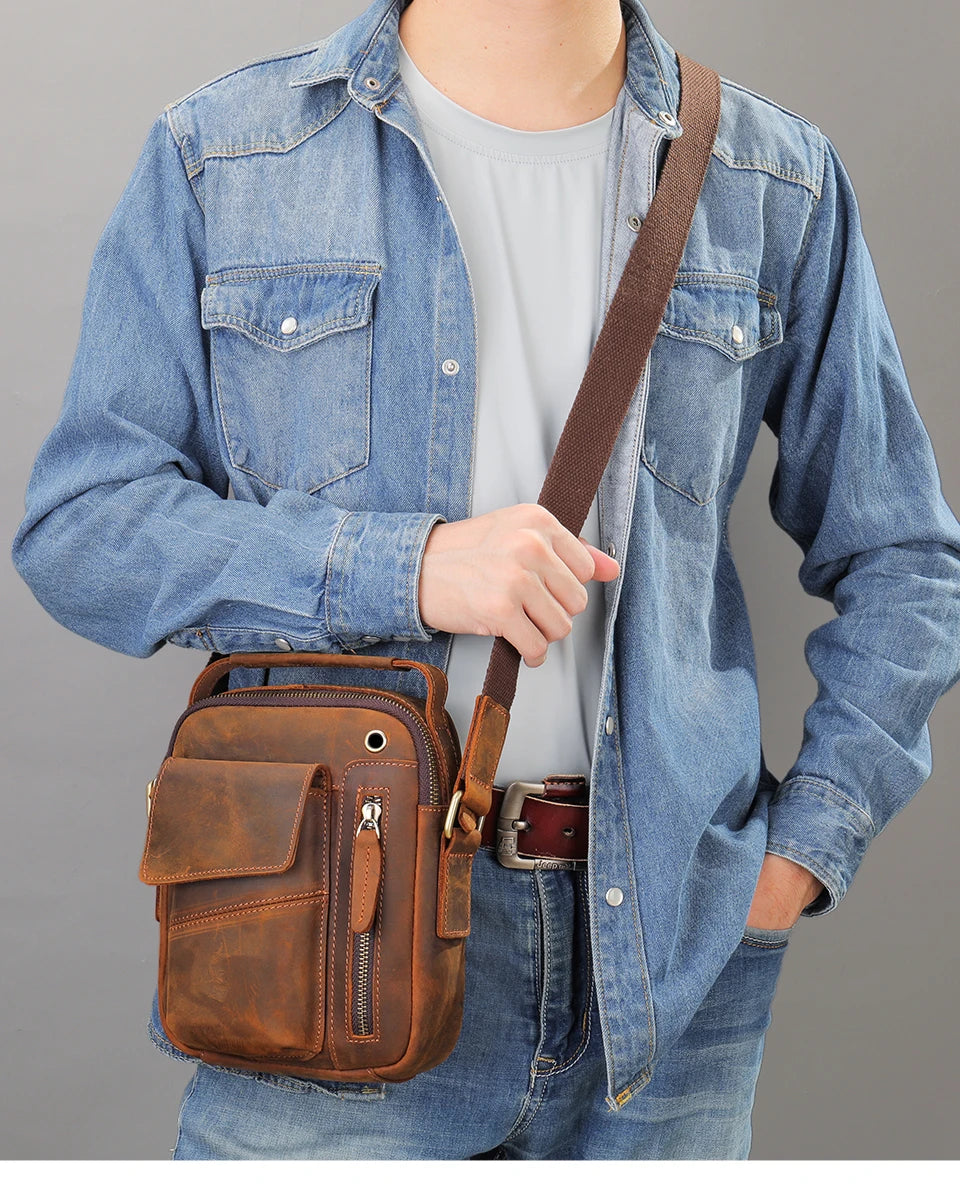 WESTAL Crazy Horse Leather Shoulder Bags for Men Crossbody Bags Purse My Order USB Charging Messenger Bags Leather Handbags Man-7