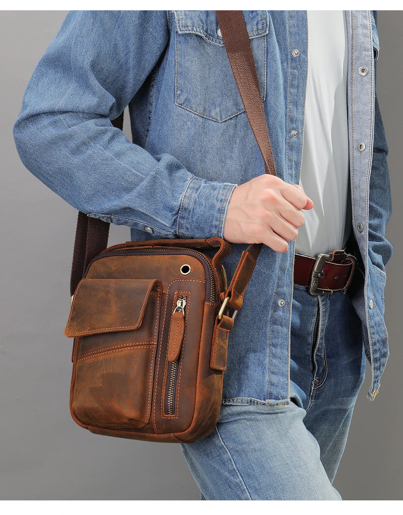 WESTAL Crazy Horse Leather Shoulder Bags for Men Crossbody Bags Purse My Order USB Charging Messenger Bags Leather Handbags Man-10