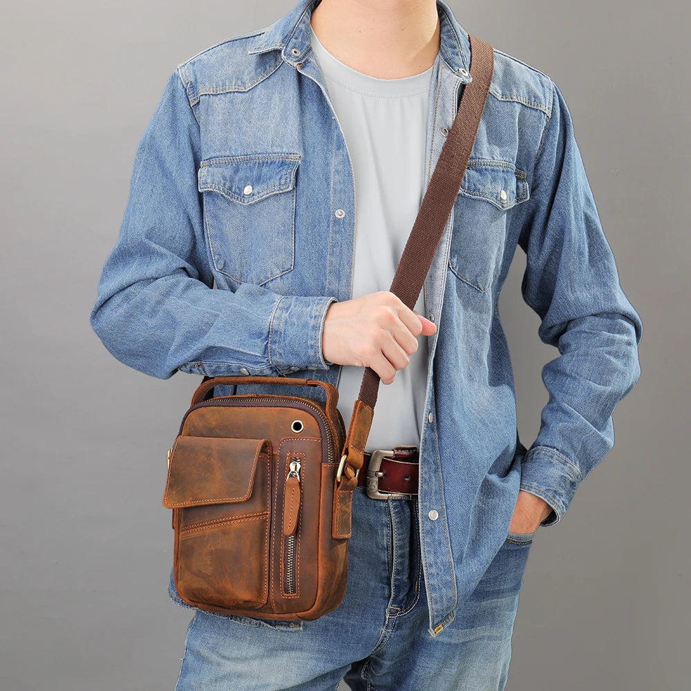 WESTAL Crazy Horse Leather Shoulder Bags for Men Crossbody Bags Purse My Order USB Charging Messenger Bags Leather Handbags Man-5