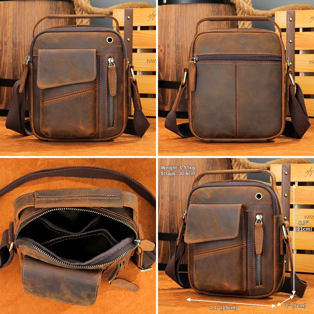 WESTAL Crazy Horse Leather Shoulder Bags for Men Crossbody Bags Purse My Order USB Charging Messenger Bags Leather Handbags Man-3