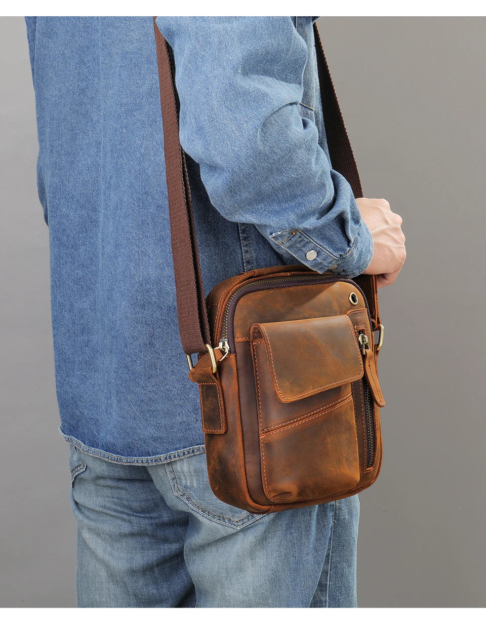 WESTAL Crazy Horse Leather Shoulder Bags for Men Crossbody Bags Purse My Order USB Charging Messenger Bags Leather Handbags Man-11