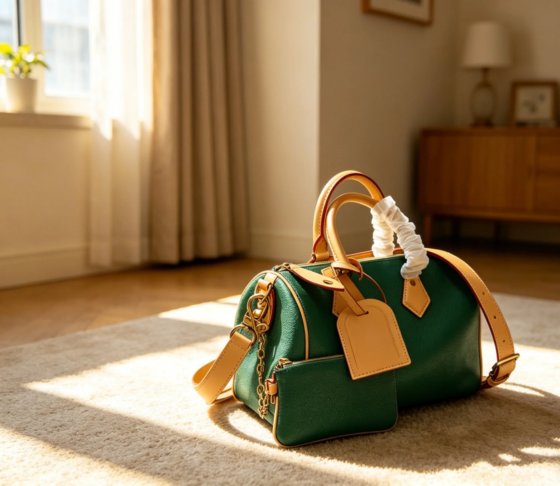2026 Size: 25 cm no box New Model Versatile and Fashionable PU Leather Bag - Durable,High-Quality and Affordable-1