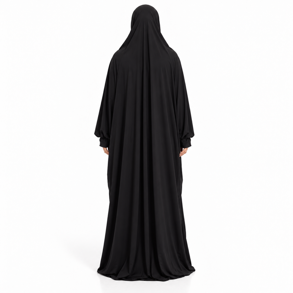 Elegant Black Full Coverage Women's Jilbab-4